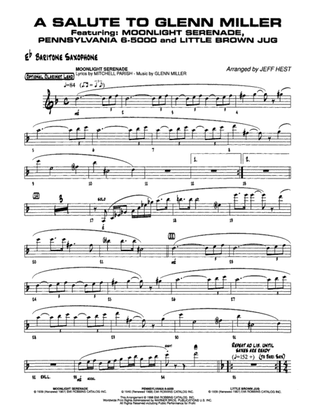 Book cover for A Salute to Glenn Miller: E-flat Baritone Saxophone