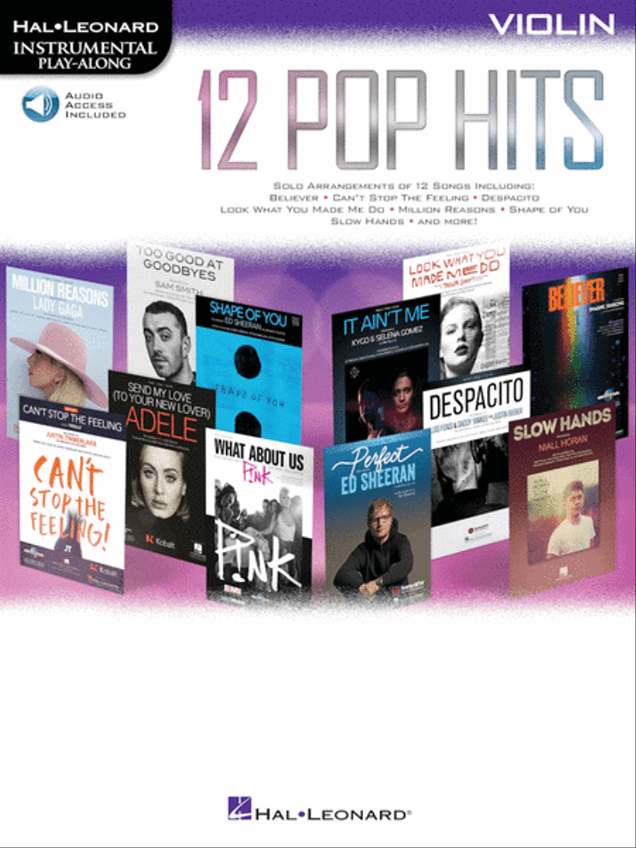 12 Pop Hits Violin Solo scores gallery preview page 1