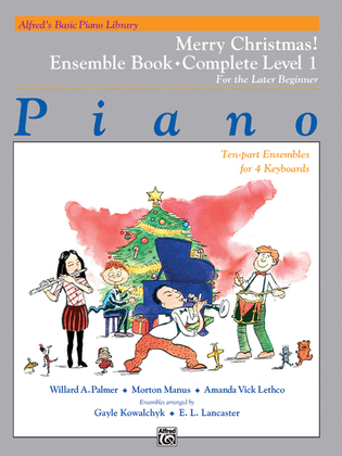 Book cover for Alfred's Basic Piano Library: Merry Christmas! Ensemble, Complete Book 1 (1A/1B)
