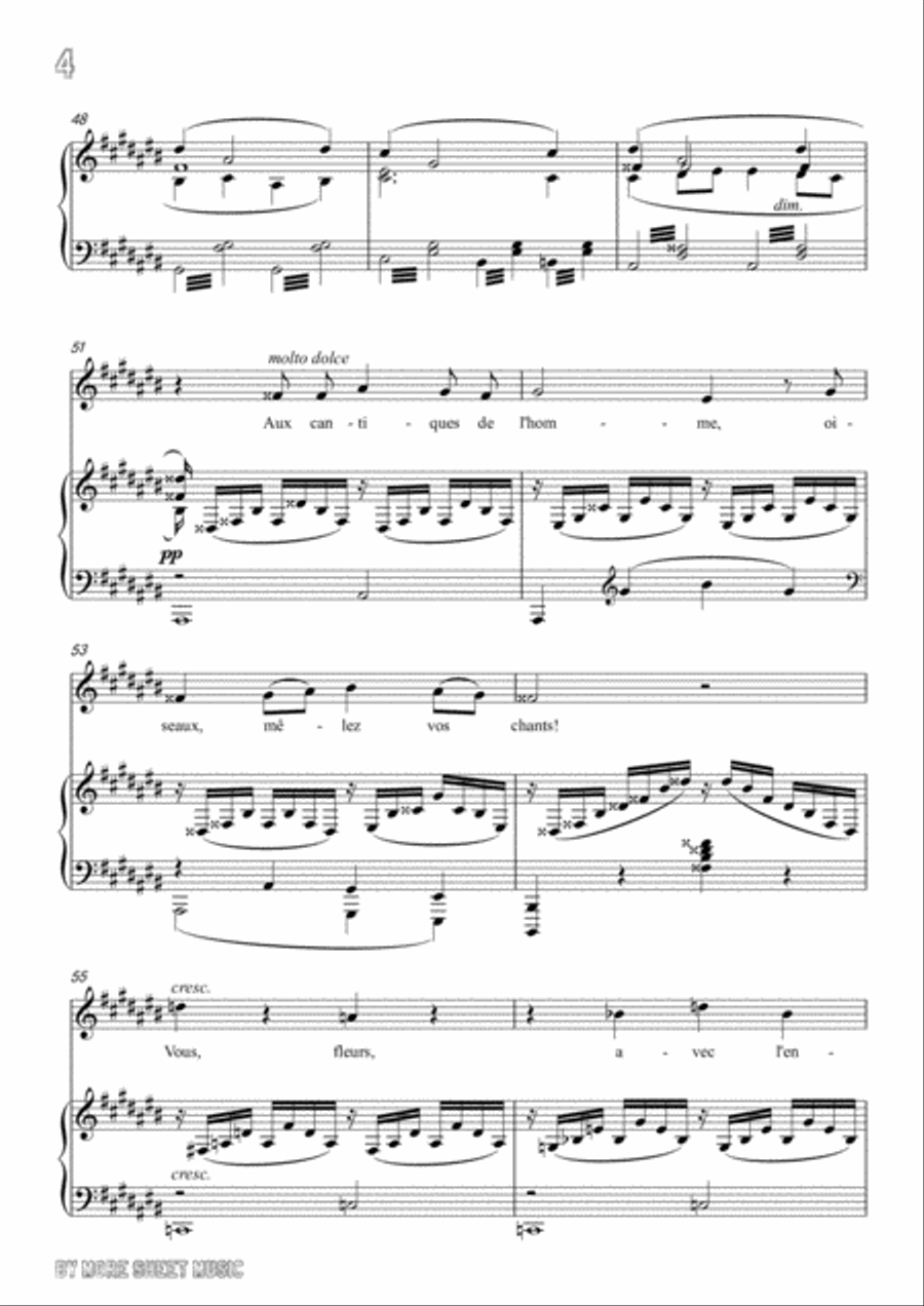 Franck-La procession in C sharp Major,for voice and piano Voice Solo scores gallery preview page 6
