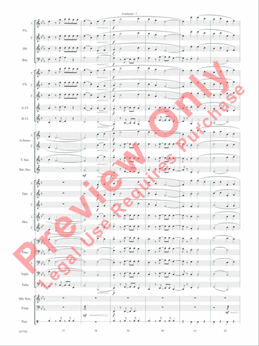 The Magnificent Seven Concert Band scores gallery preview page 10