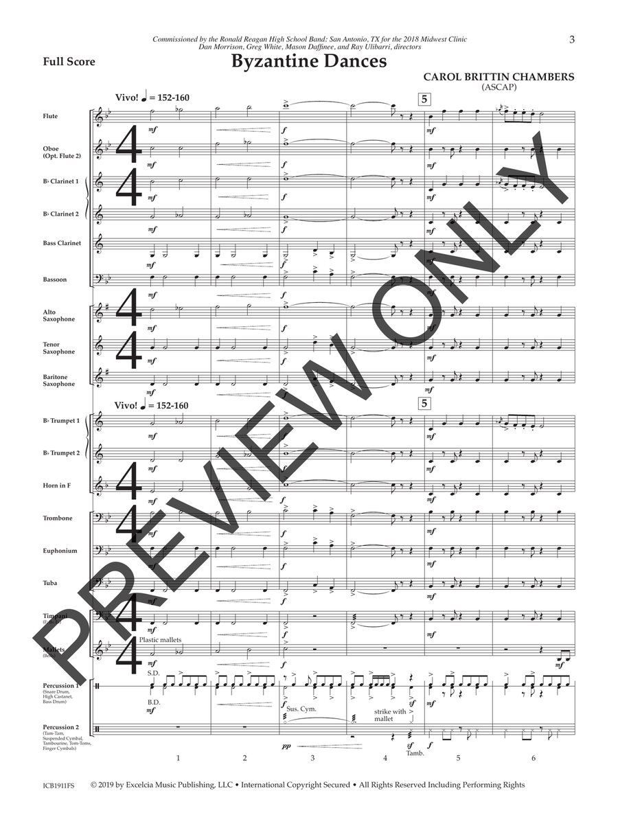 Byzantine Dances Concert Band scores gallery preview page 4