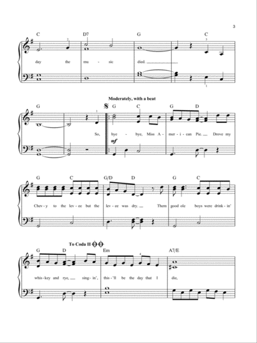 American Pie American Pie Acoustic Guitar scores gallery preview page 3