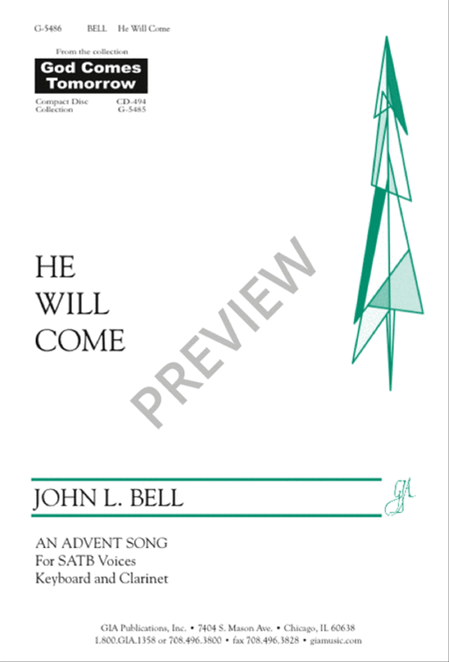 He Will Come 4-Part scores gallery preview page 1