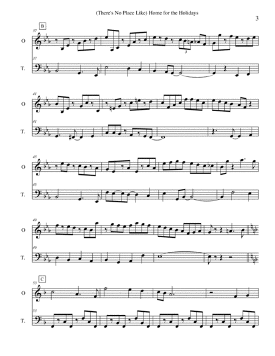 (There's No Place Like) Home For The Holidays Oboe scores gallery preview page 3