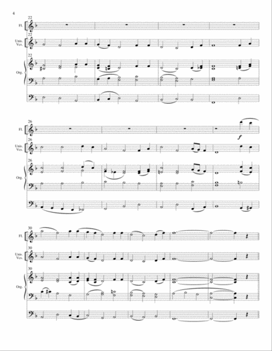 A Festive Hymn Setting on Beach Spring Unison Choir scores gallery preview page 4