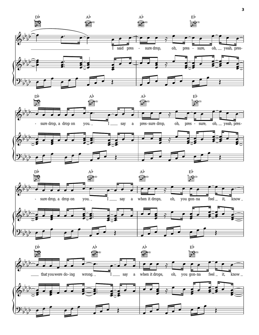 Pressure Drop Guitar scores gallery preview page 3
