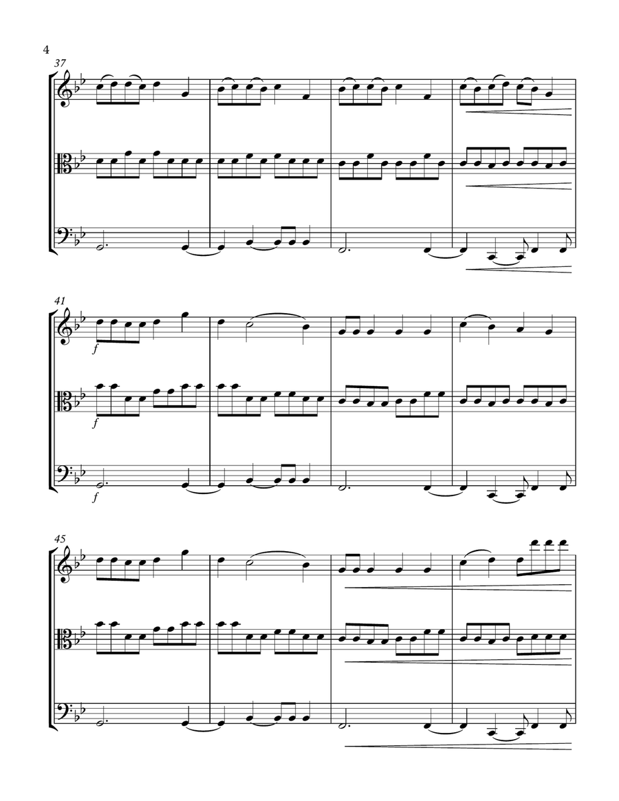 Old Town Road (remix) String Trio scores gallery preview page 4