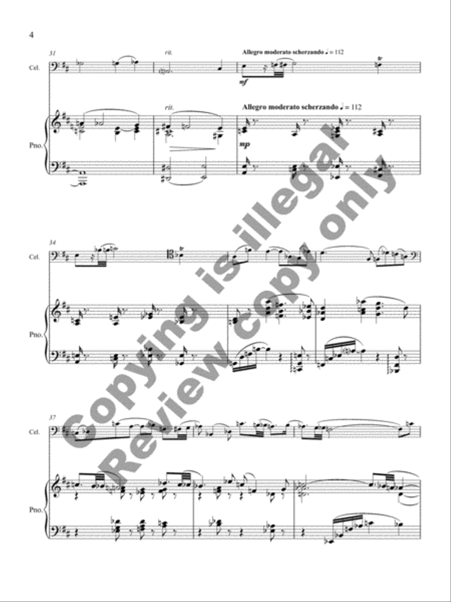 Sonata for Violoncello and Piano Piano Accompaniment scores gallery preview page 7