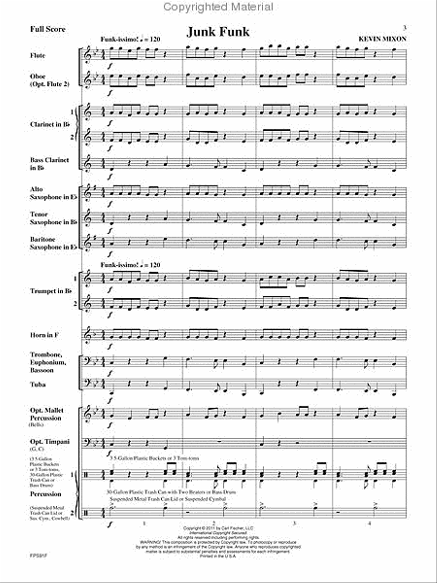 Junk Funk Concert Band scores gallery preview page 2