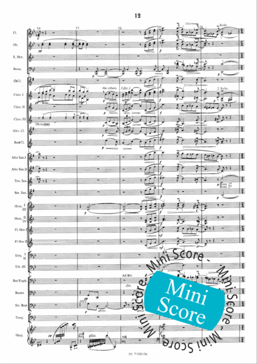 Pavane Pour une Infante Defunte Concert Band scores gallery preview page 16
