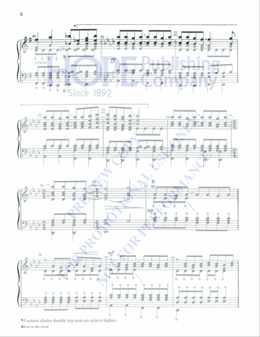 Shout to the Lord 5-Octaves scores gallery preview page 6