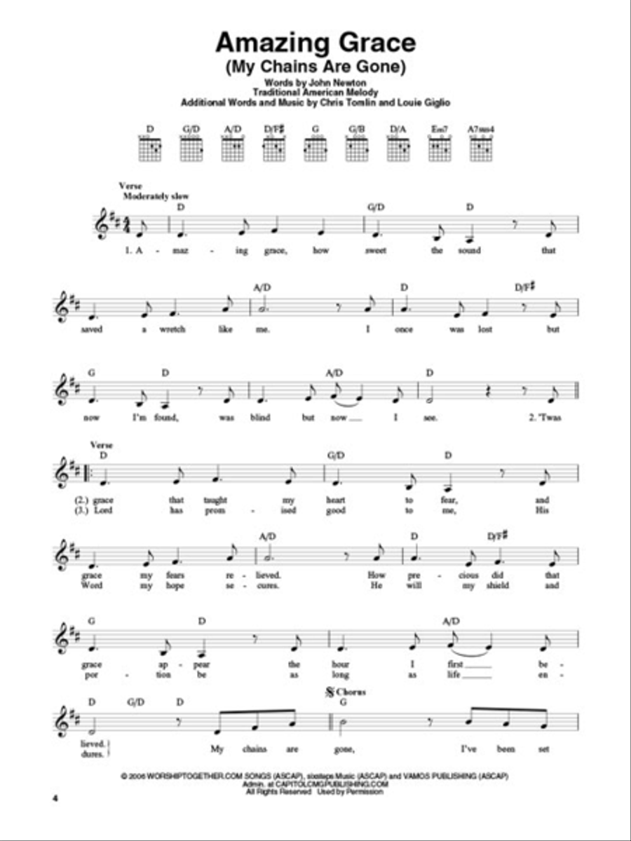 Top Worship Songs for Guitar Guitar scores gallery preview page 3