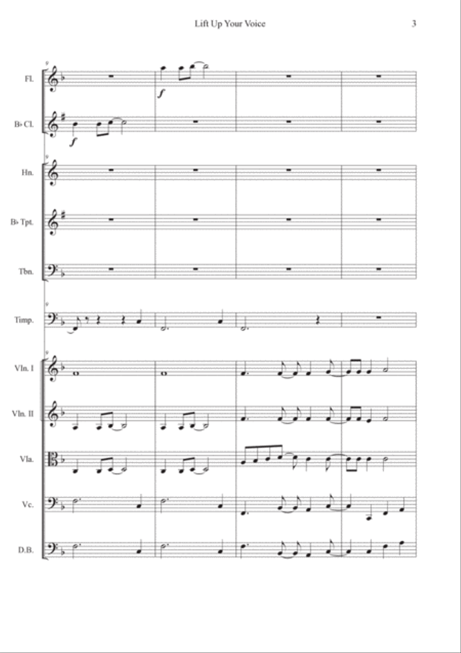 Lift Up Your Voice - Score Only Chamber Music scores gallery preview page 3
