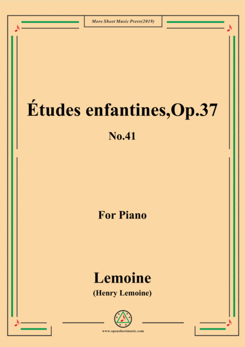 Lemoine-Études enfantines(Etudes) ,Op.37, No.41 image number null