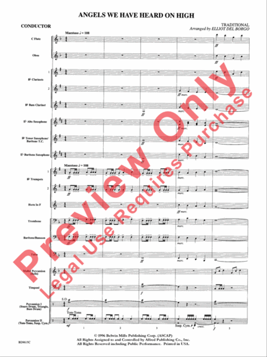 Angels We Have Heard on High Concert Band scores gallery preview page 4