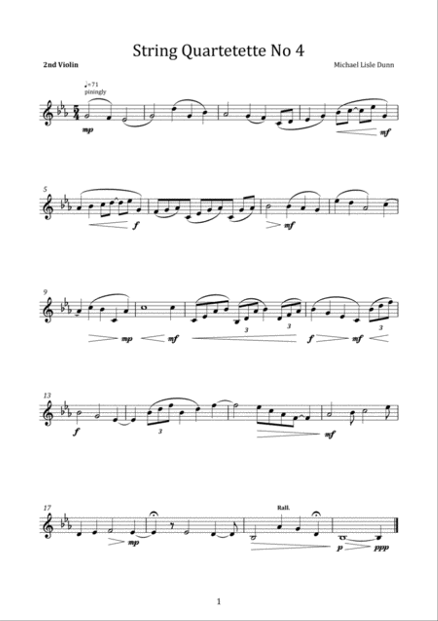 String Quartetette No 4 String Quartet scores gallery preview page 2