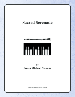 Book cover for Sacred Serenade - Clarinet & Piano