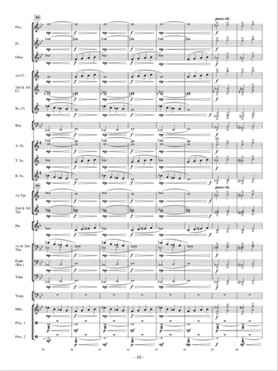 Amid the Great Displace Concert Band scores gallery preview page 9