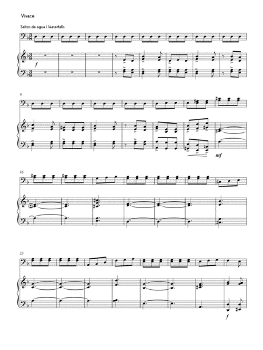 III Vivace from Fluvial Sonata in D minor Small Ensemble scores gallery preview page 5
