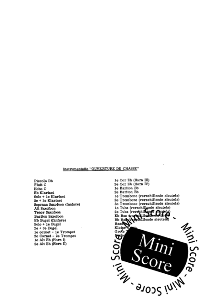 Ouverture de Chasse Concert Band scores gallery preview page 3