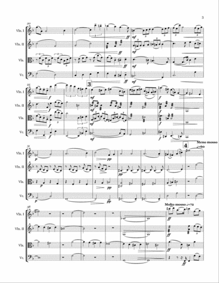 String Quartet No.5 in D minor String Quartet scores gallery preview page 3