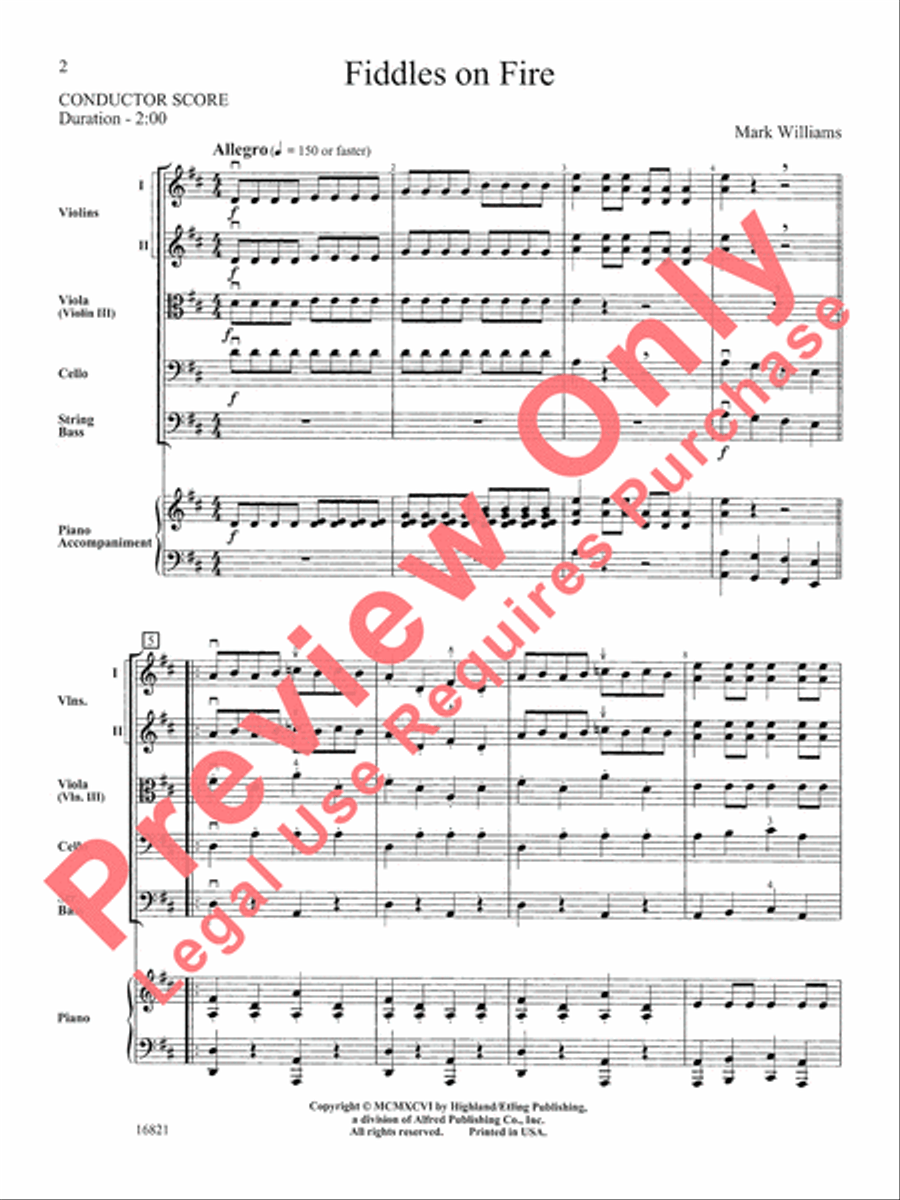 Fiddles on Fire String Orchestra scores gallery preview page 3