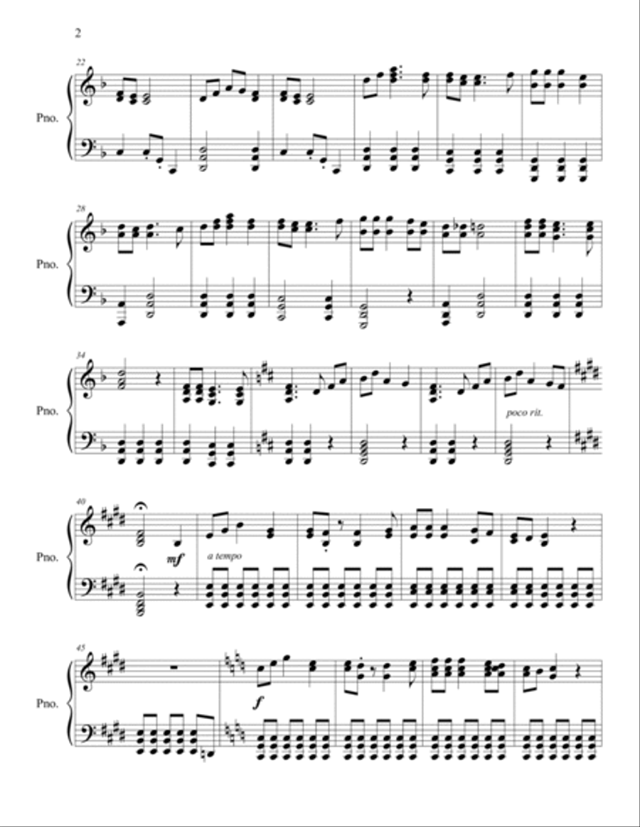 My Hope is Built on Nothing Less (Solid Rock) Piano Solo scores gallery preview page 2