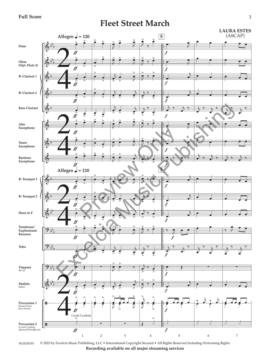 Fleet Street March Fleet Street March Concert Band scores gallery preview page 4