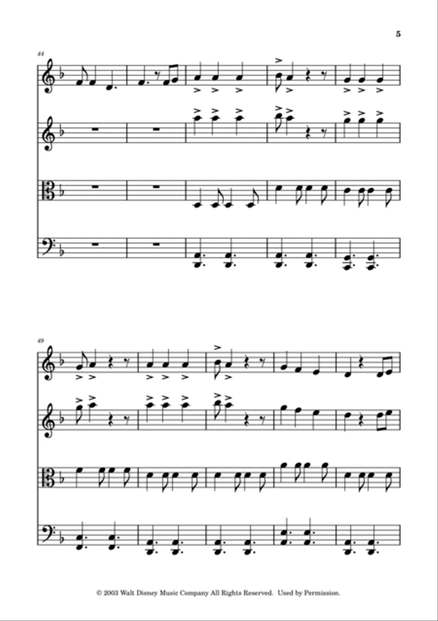 He's A Pirate String Quartet scores gallery preview page 5