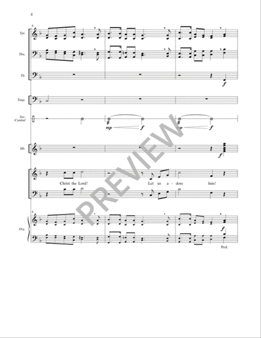 O Come, All Ye Faithful - Full Score and Parts 4-Part scores gallery preview page 5