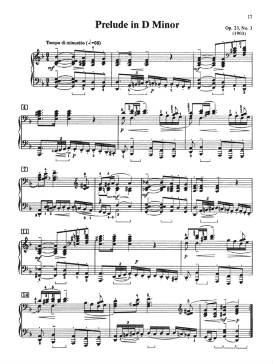 Rachmaninoff -- Preludes, Op. 23 Piano Solo scores gallery preview page 5