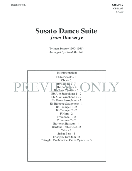 Susato Dance Suite (from Danserye) image number null