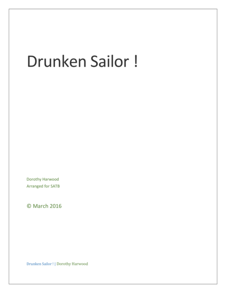 A Drunken Sailor