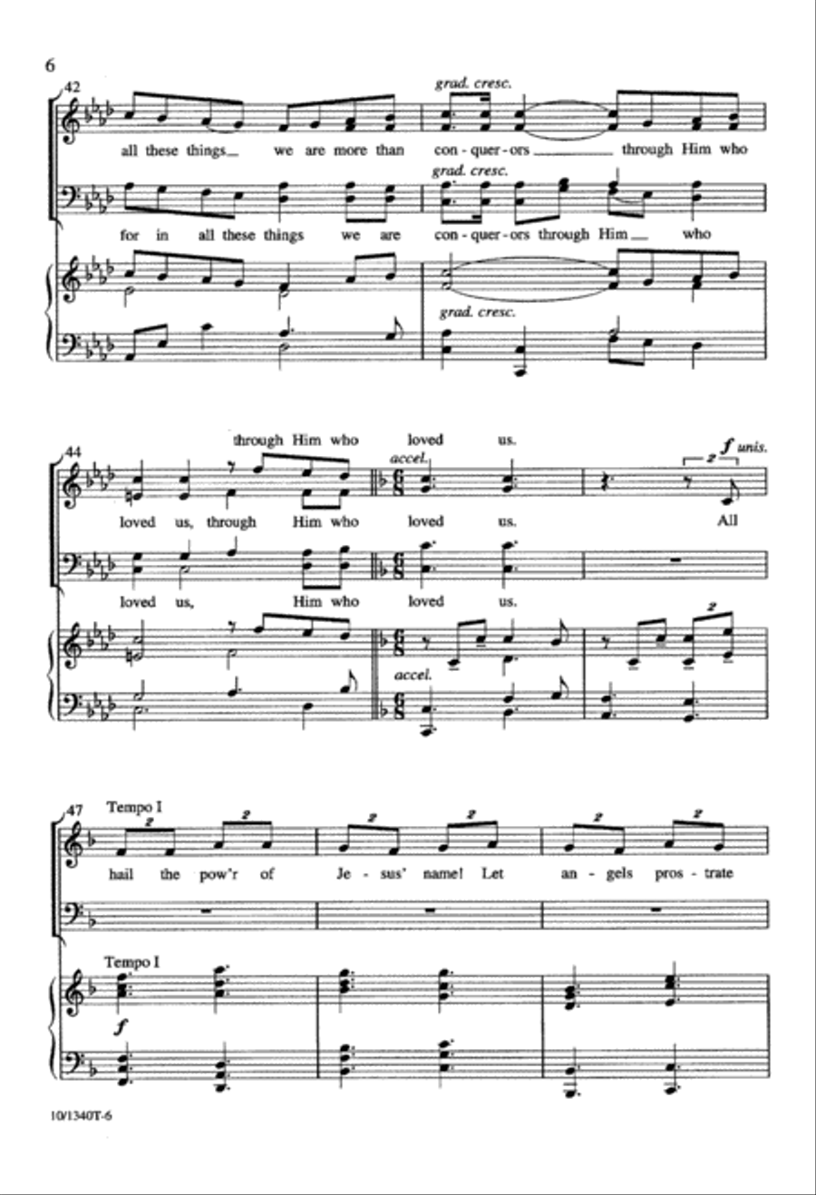 Crown Him Lord of All 4-Part scores gallery preview page 6