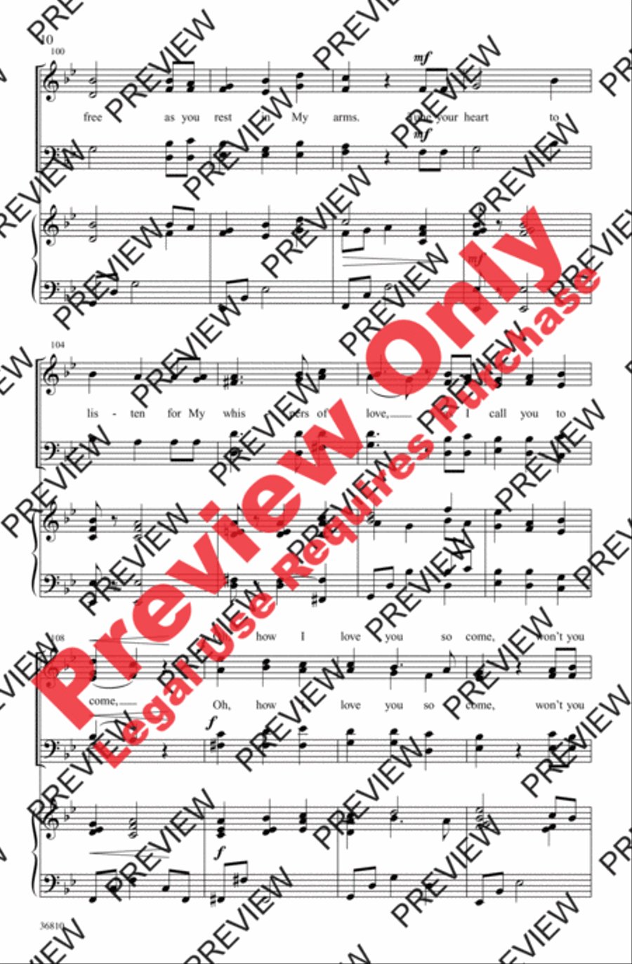 Come to Me 4-Part scores gallery preview page 10