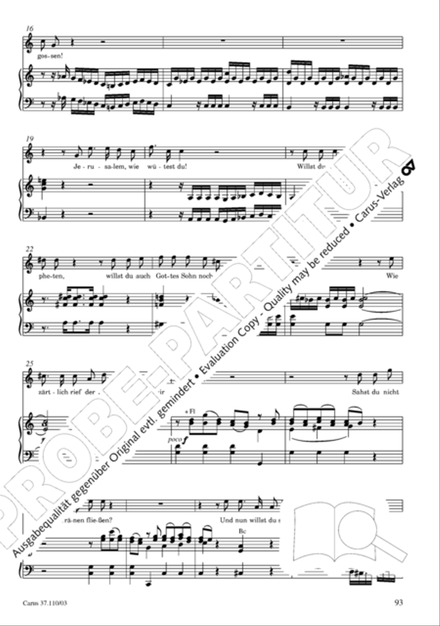 Markuspassion. Werkausgabe Reihe 1, Bd. 7 (Homilius) 4-Part scores gallery preview page 100