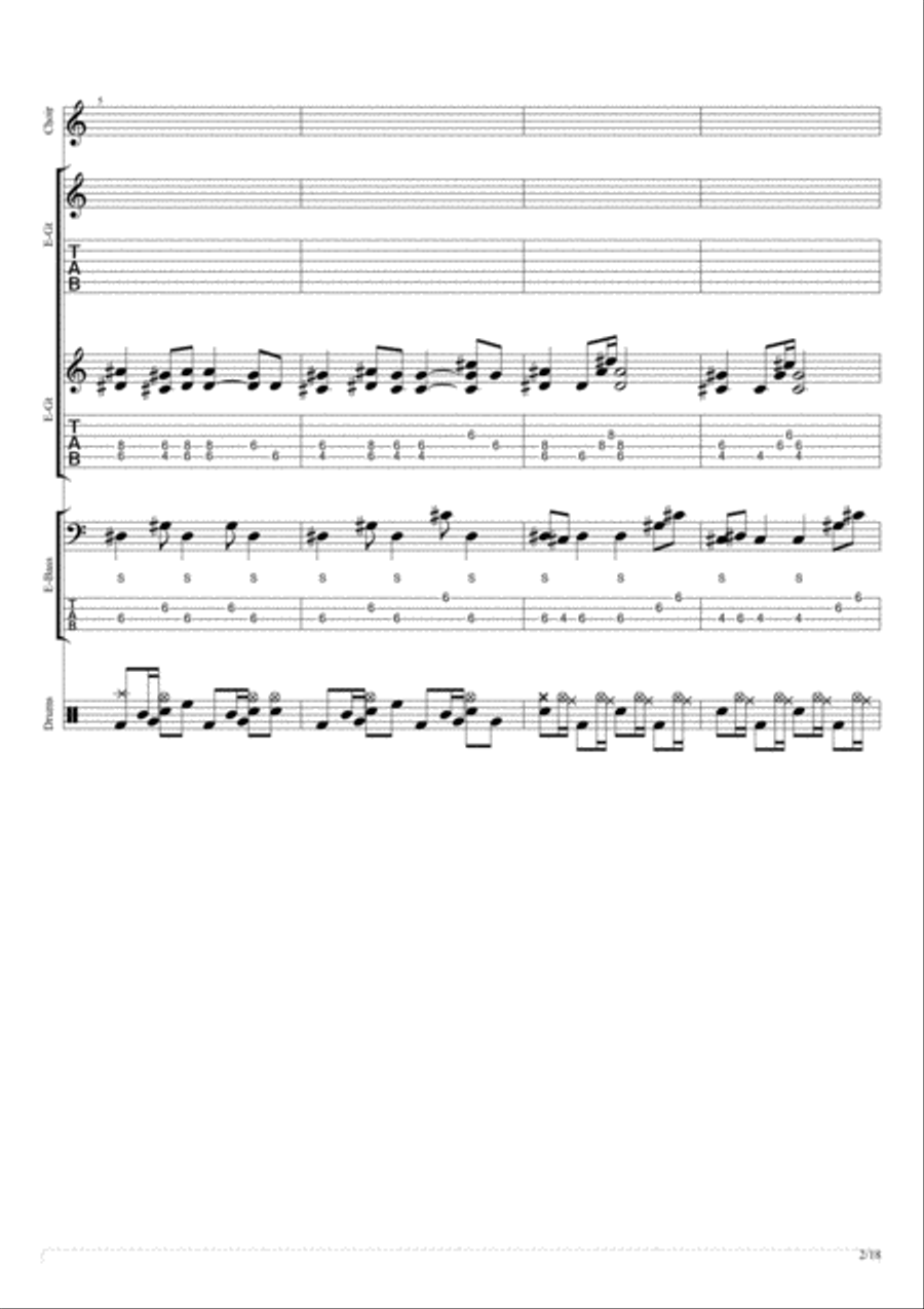 Hard Rock in G# Hard Rock in G# Choir scores gallery preview page 2