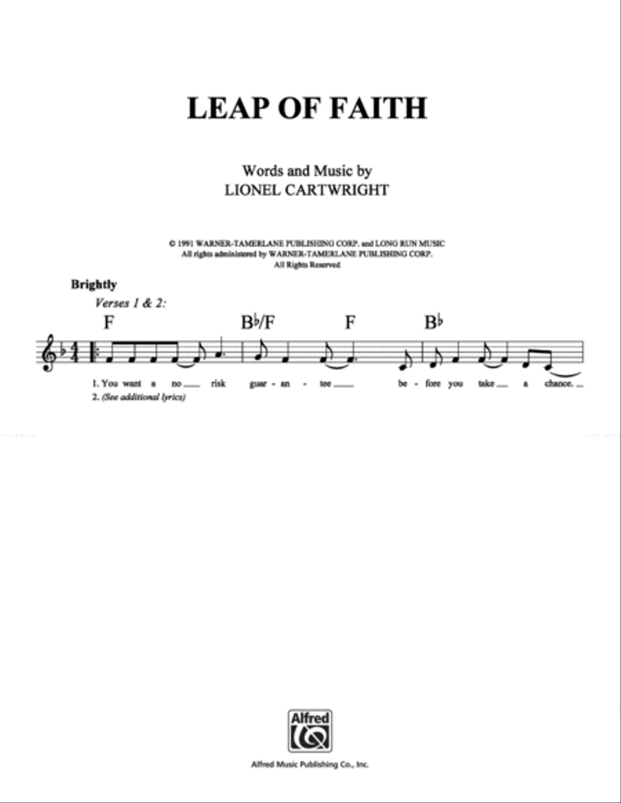 Leap of Faith School and Community scores gallery preview page 1