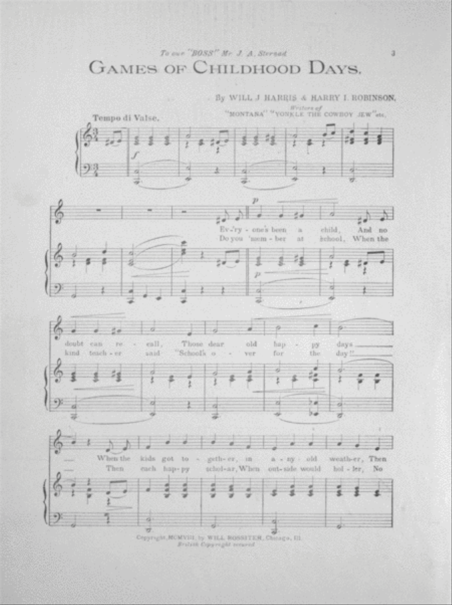 Games of Childhood Days, or, Ring Around the Rosie Voice scores gallery preview page 2