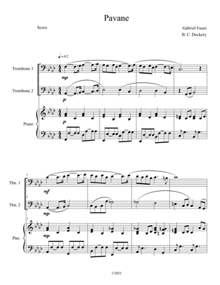 Pavane (Trombone Duet with Piano Accompaniment)