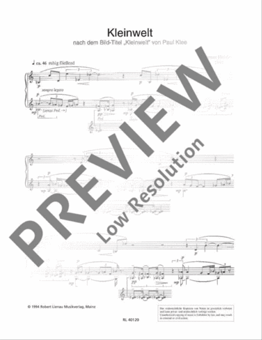 Kleinwelt (Small World) Kleinwelt (Small World) Piano Solo scores gallery preview page 3