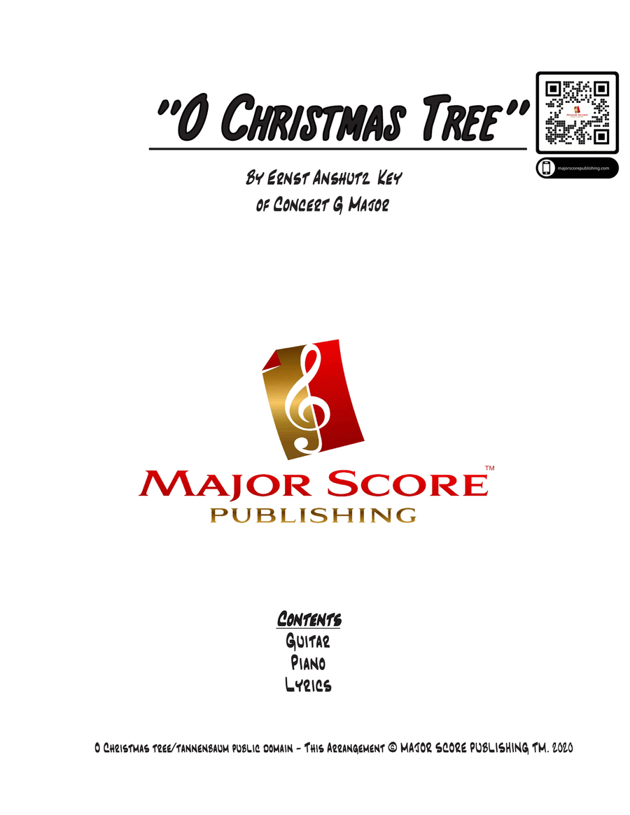 O Christmas Tree - Electric Guitar & Piano - G Major Electric Guitar scores gallery preview page 1