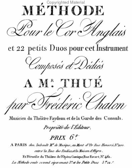 Methods & Treatises Oboe - Volume 1 - France 1800-1860