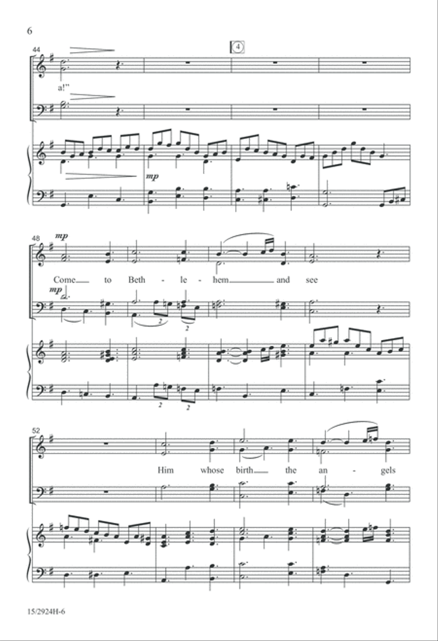 Angels Sing Gloria 4-Part scores gallery preview page 6