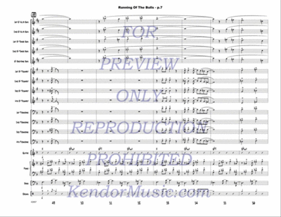 Running Of The Bulls Jazz Ensemble scores gallery preview page 8