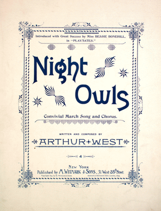 Night Owls. Convivial March Song and Chorus