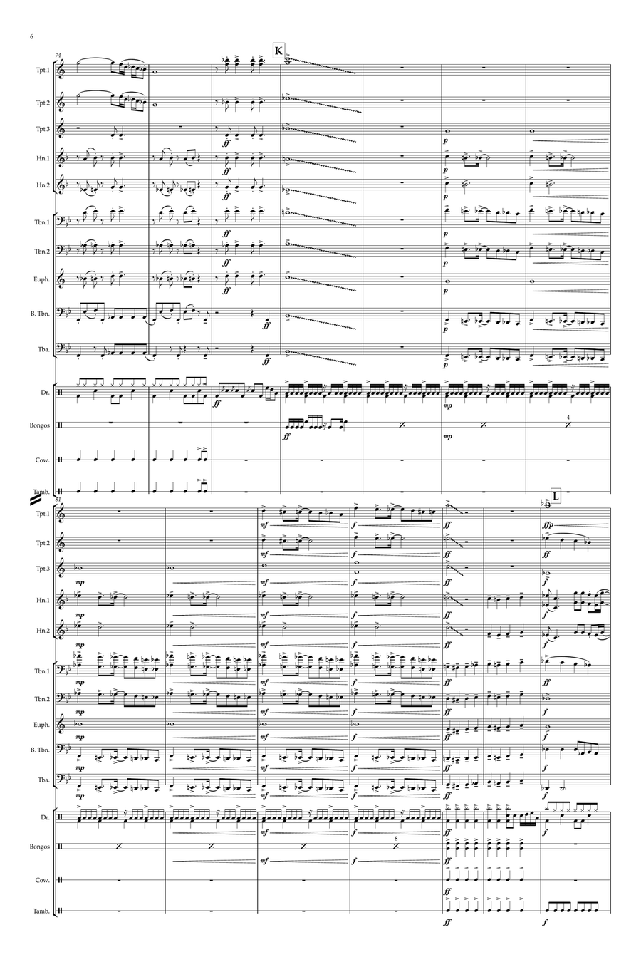 Welcome To The Jungle Welcome To The Jungle Brass Ensemble scores gallery preview page 6