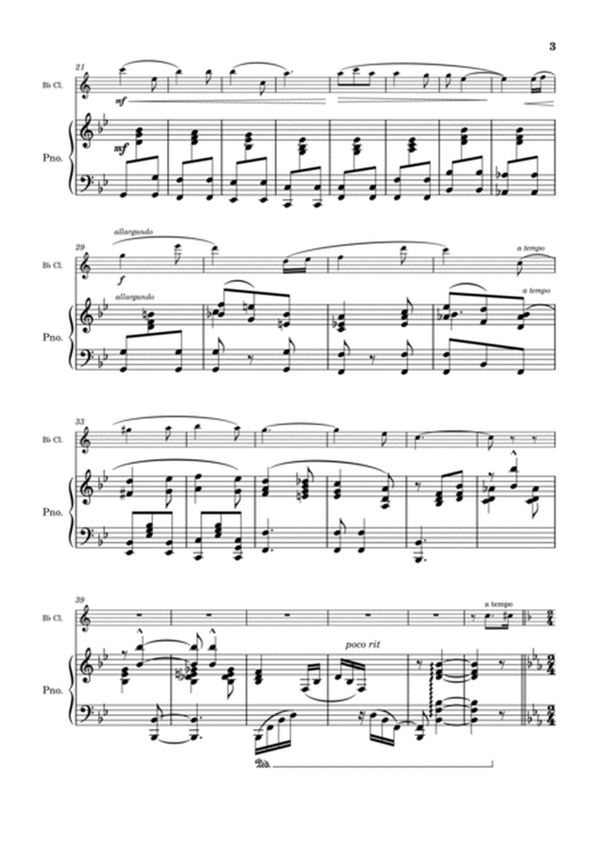 Children's Intermezzo from 'Othello' by S. Coleridge-Taylor for Bb Clarinet & Piano