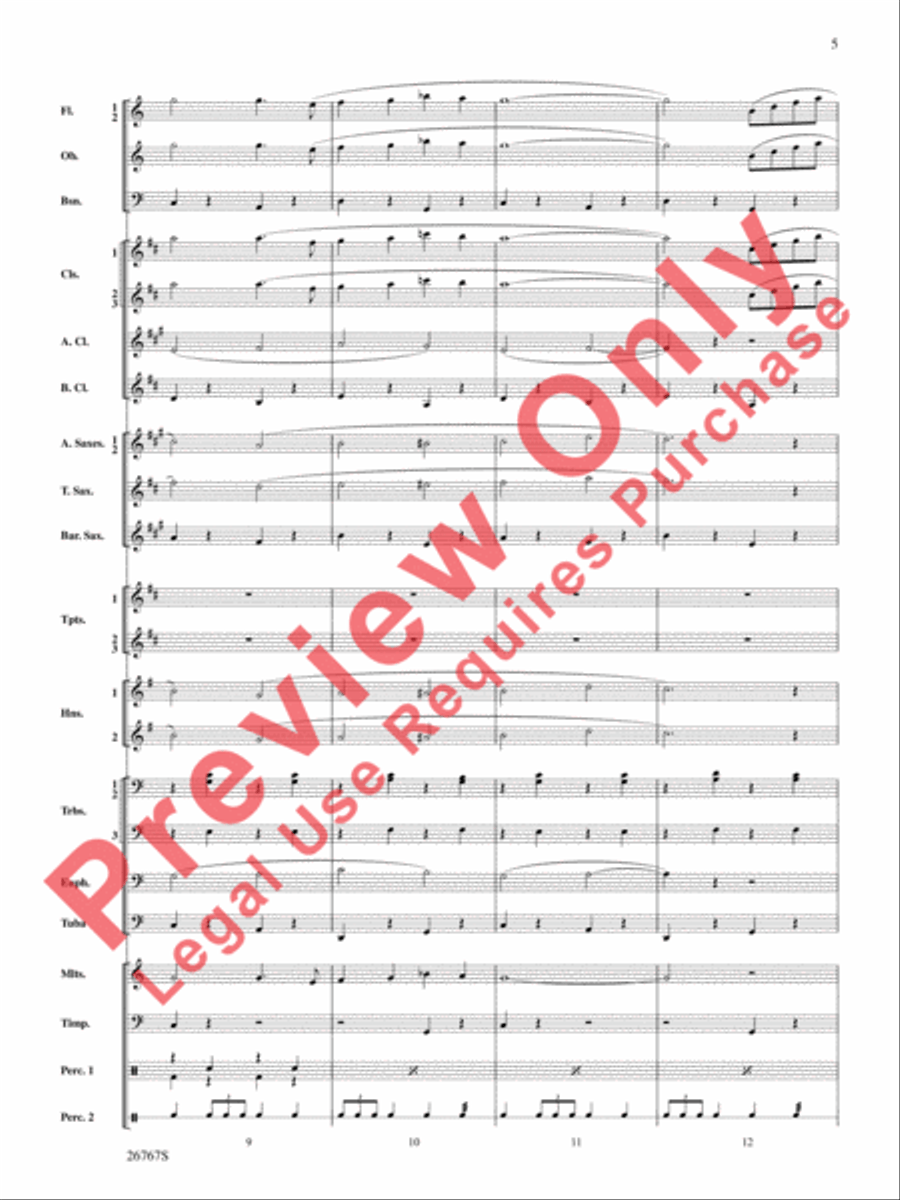 Variations on Ding Dong the Witch Is Dead (from The Wizard of Oz) Concert Band scores gallery preview page 6